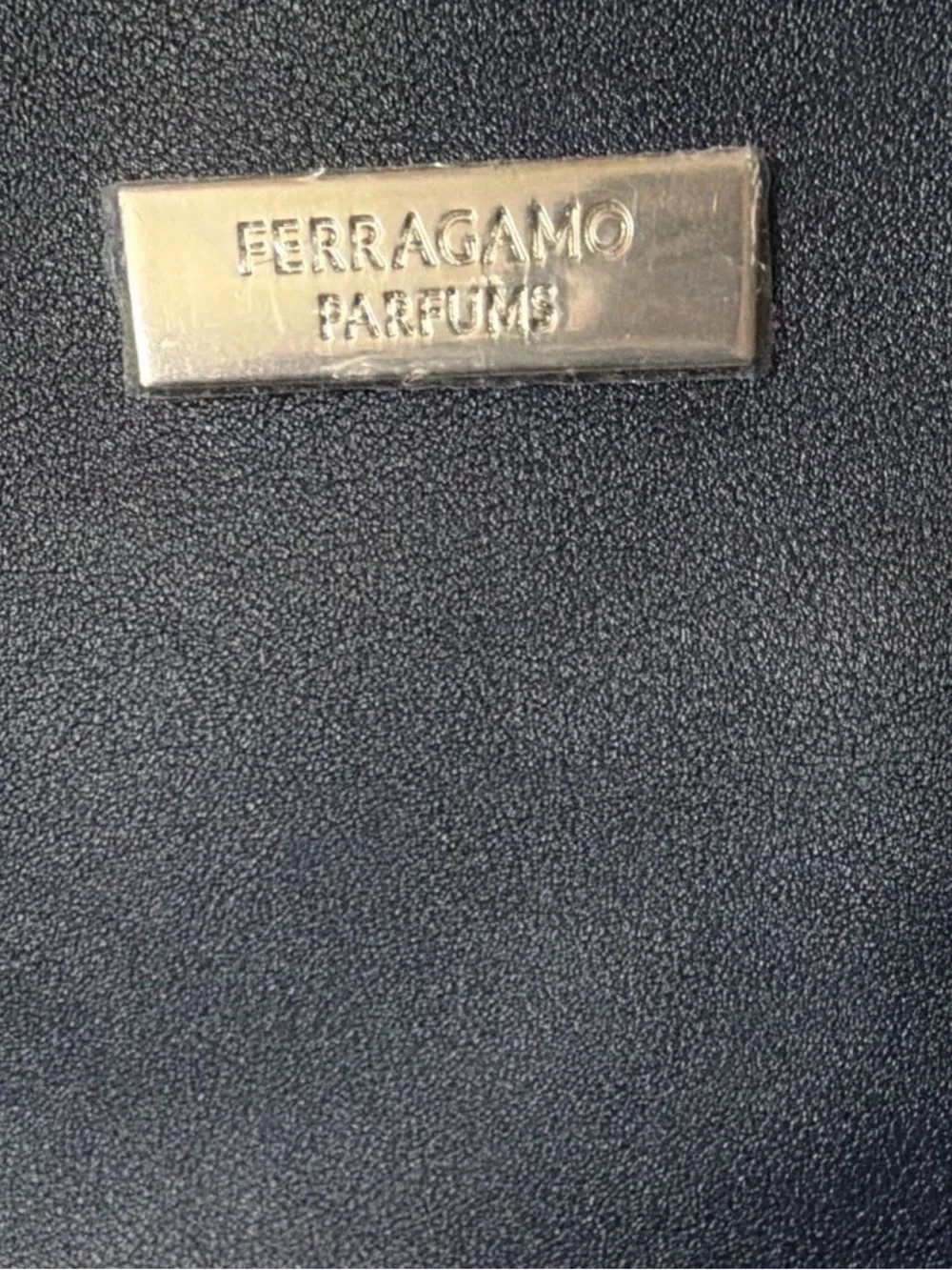 Ferragamo Parfums Navy Cosmetic Makeup Pouch Travel Bag New w/ Protective Plast